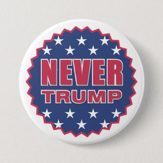 Badge Rond 7,6 Cm Pas trump jamais le bouton