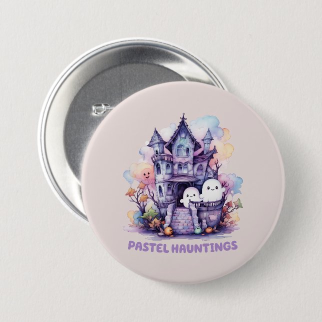 Badge Rond 7,6 Cm Pastel Hauntings (Devant & derrière)