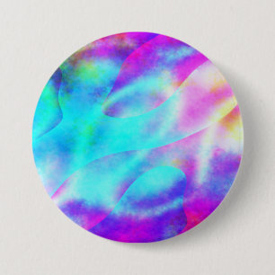 Badge Rond 7,6 Cm Pastel Neon Arc-en-ciel Art dégradé