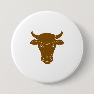 Badge Rond 7,6 Cm Pattes et boutons de tête de taureau d'Urdorf