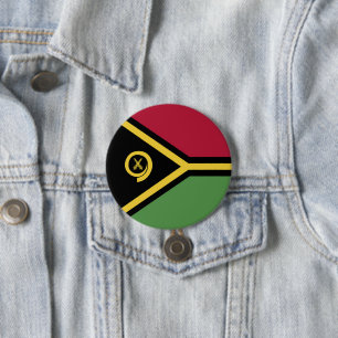 Badge Rond 7,6 Cm pavillon de Vanuatu