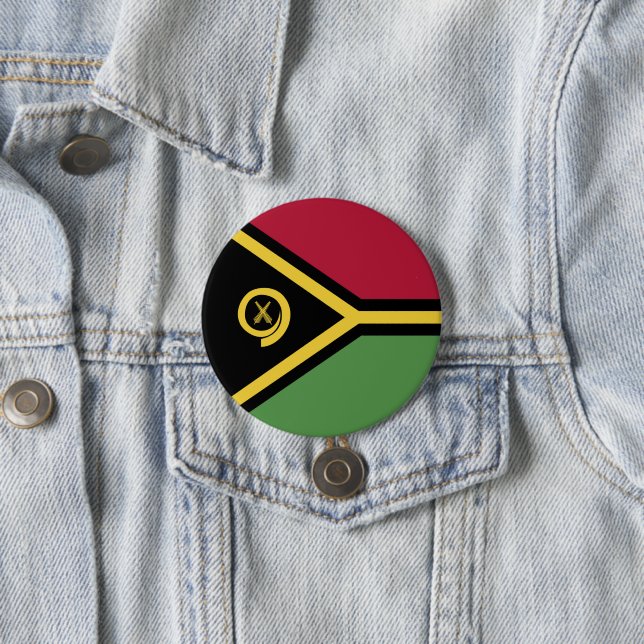 Badge Rond 7,6 Cm pavillon de Vanuatu (En situation)