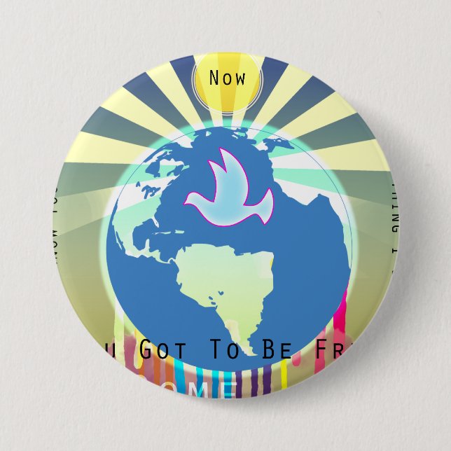 Badge Rond 7,6 Cm Peace Over the World Sony ATV Paroles (Devant)