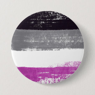 Badge Rond 7,6 Cm Peinture de Fierté Asexuelle