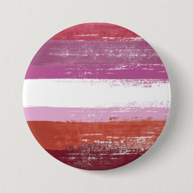 Badge Rond 7,6 Cm Peinture de fierté lesbienne (Devant)
