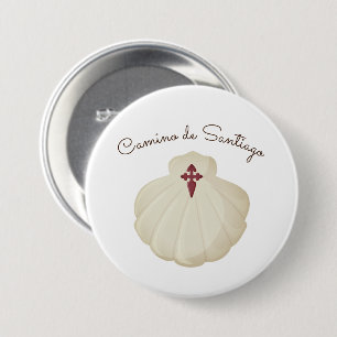 Badge Rond 7,6 Cm Pèlerin du chemin de Saint-Jacques