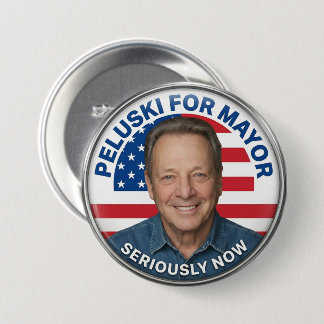 Badge Rond 7,6 Cm Peluski for Mayor Official Button
