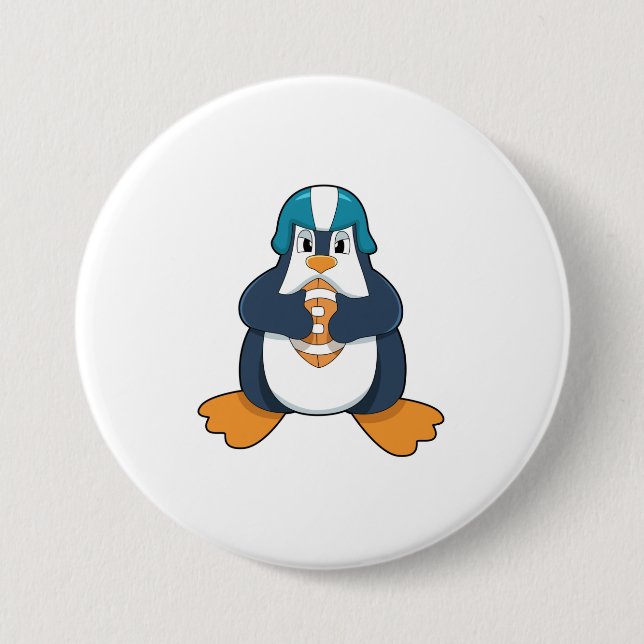 Badge Rond 7,6 Cm Penguin de football (Devant)