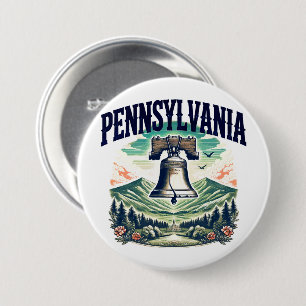 Badge Rond 7,6 Cm Pennsylvanie