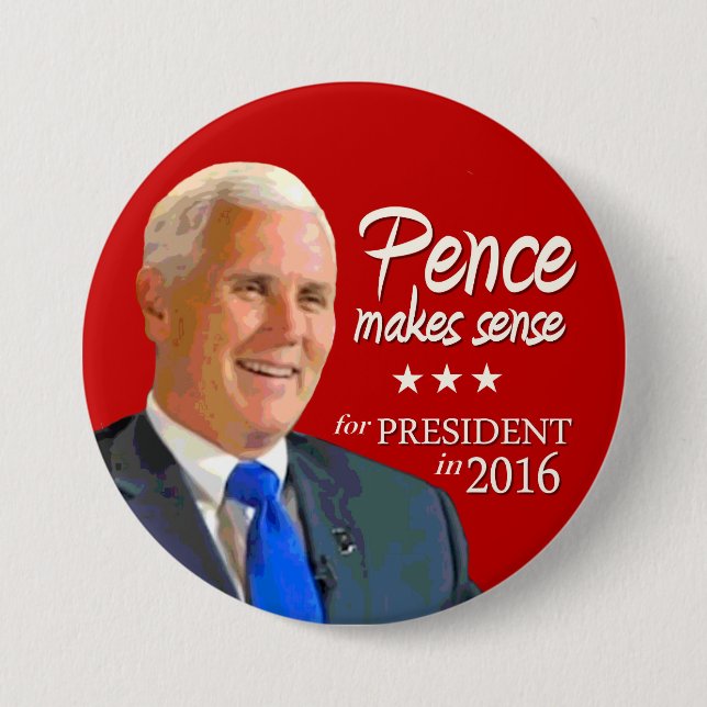 Badge Rond 7,6 Cm Penny de Mike pour le président 2016 (Devant)