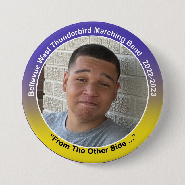 Badge Rond 7,6 Cm Percussion Merrick 10 (Devant)