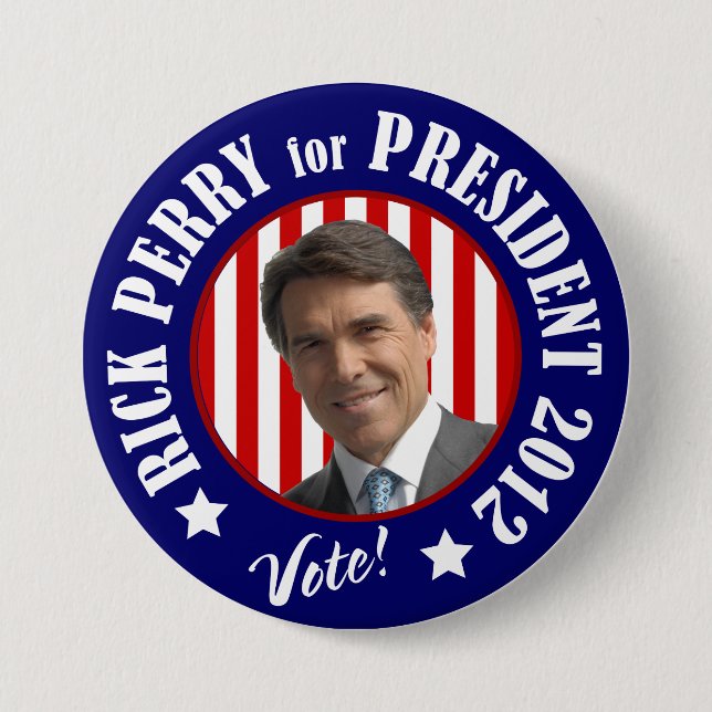 Badge Rond 7,6 Cm Perry pour le président 2012 (Devant)