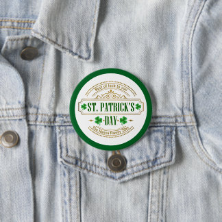 Badge Rond 7,6 Cm Personalized St. Patrick's Day I Luck of the Irish