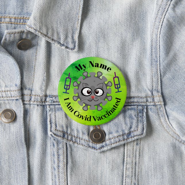 Badge Rond 7,6 Cm Personnalisé Je Suis Vacciné Bouton D'Épingle Badg (En situation)