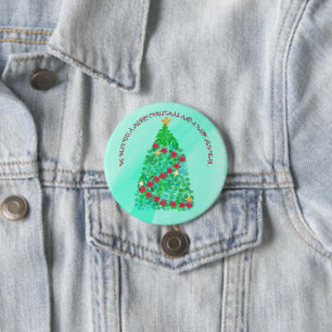 BADGE ROND 7,6 CM PERSONNALISÉ NOUS VOUS SOUHAITONS UN JOLI NOËL