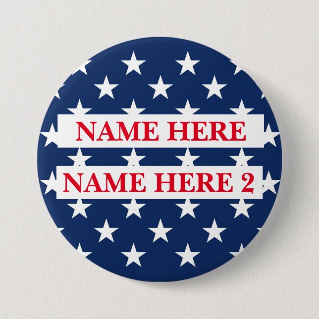 Badge Rond 7,6 Cm Personnaliser le nom de l'élection  (Devant)