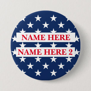 Badge Rond 7,6 Cm Personnaliser le nom de l'élection