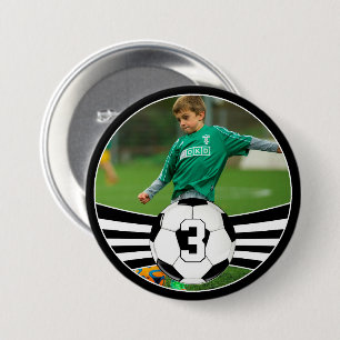 Badge Rond 7,6 Cm Personnalisez votre propre joueur de soccer Photo 