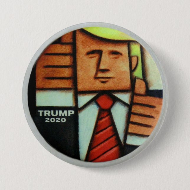Badge Rond 7,6 Cm Perspective artistique de Trump 2020 (Devant)