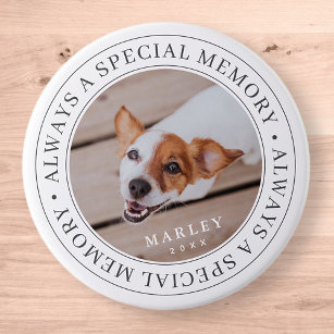 Badge Rond 7,6 Cm Pet Memorial Toujours une mémoire spéciale Photo m