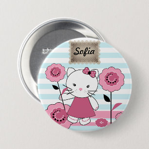 Badge Rond 7,6 Cm Petit Kitty Grand Sac fourre-tout