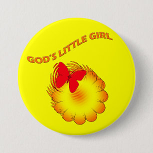 Badge Rond 7,6 Cm Petite fille de dieux