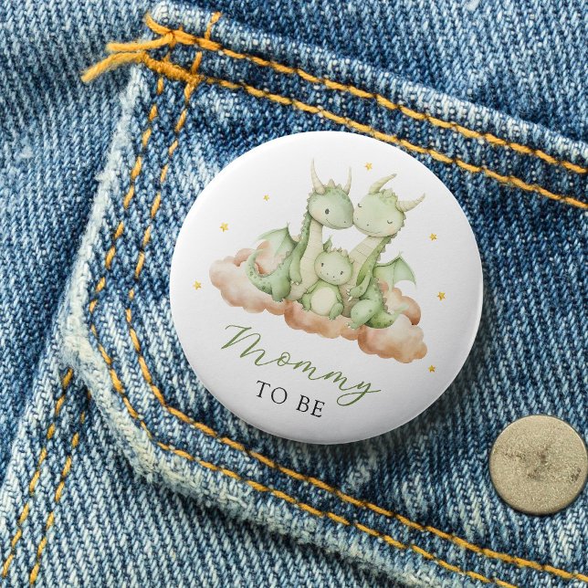 Badge Rond 7,6 Cm Petite maman dragon à être (Créateur téléchargé)