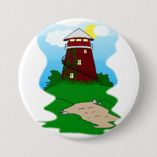 Badge Rond 7,6 Cm Phare