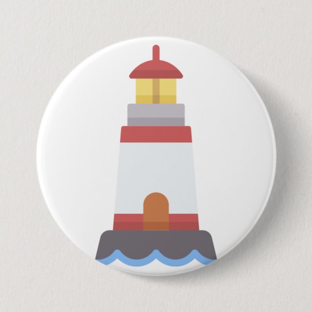 Badge Rond 7,6 Cm Phare (Devant)