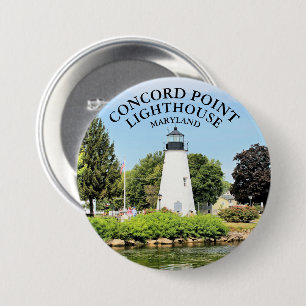 Badge Rond 7,6 Cm Phare de Concord Point, Bouton Maryland
