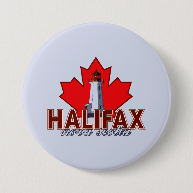 Badge Rond 7,6 Cm Phare de Halifax (Devant)