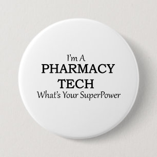 BADGE ROND 7,6 CM PHARMACIE TECH