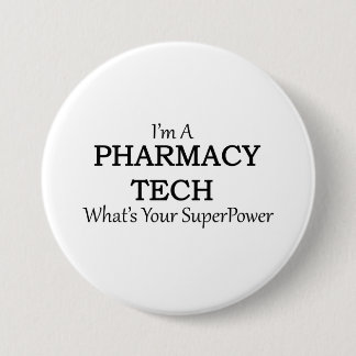 BADGE ROND 7,6 CM PHARMACIE TECH