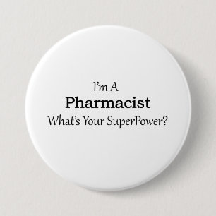 Badge Rond 7,6 Cm Pharmacien