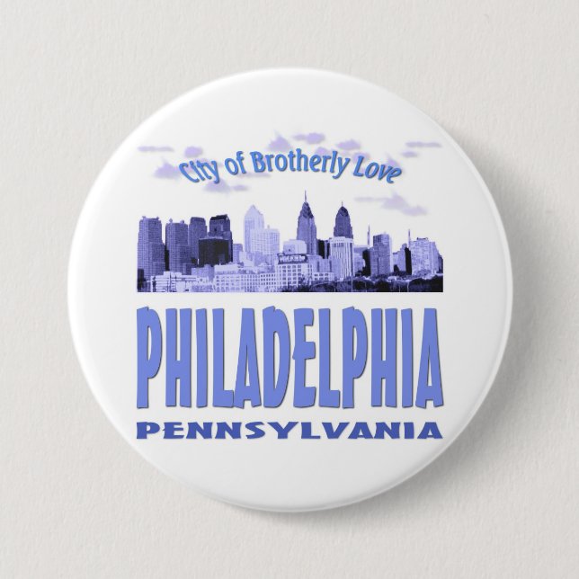 Badge Rond 7,6 Cm Philadelphie Pennsylvanie (Devant)