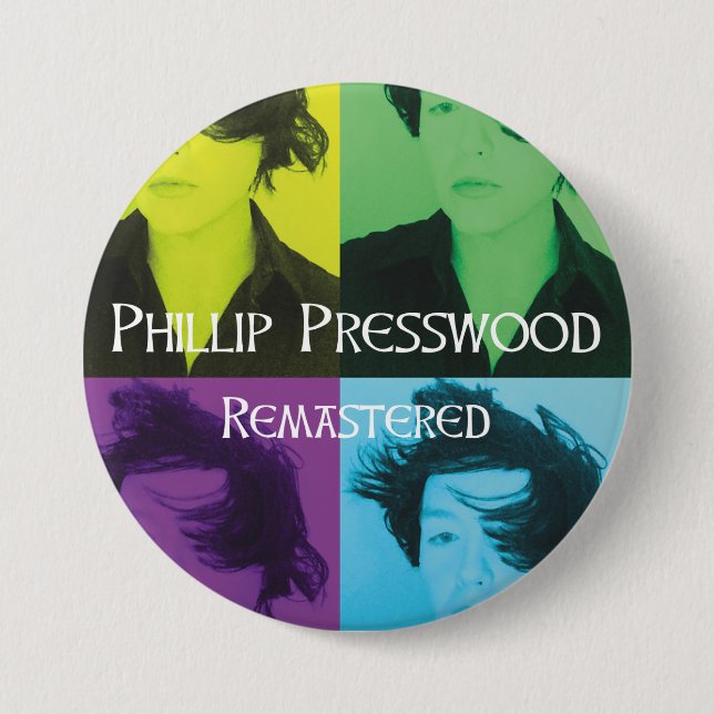 Badge Rond 7,6 Cm Phillip Presswood : Pin remixé (Devant)