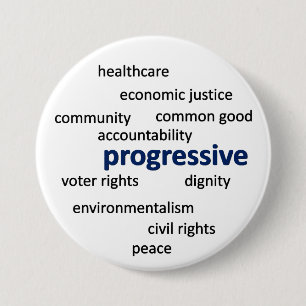 Badge Rond 7,6 Cm Philosophie et valeurs progressives