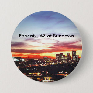 Badge Rond 7,6 Cm Phoenix, AZ at Sundown