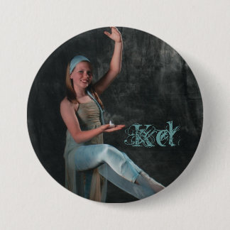 Badge Rond 7,6 Cm Photo de lueur d'une bougie de danseur