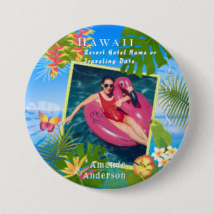 Badge Rond 7,6 Cm Photo de mer Tropical Paradise