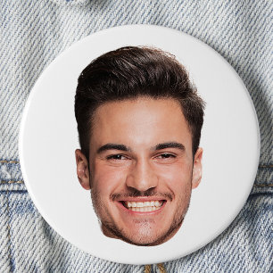 Badge Rond 7,6 Cm Photo de visage personnalisée