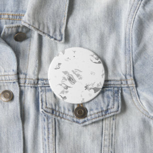 Badge Rond 7,6 Cm photo en noir et blanc d'un arrière - plan blanc