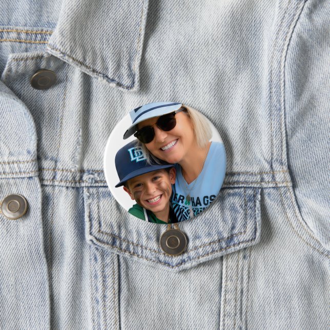 Badge Rond 7,6 Cm Photo Mamie de Baseball (En situation)