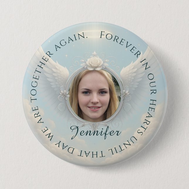 Badge Rond 7,6 Cm Photo Memorial Button (Devant)