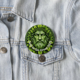 Badge Rond 7,6 Cm Photo personnalisée et texte Jack dans le vert