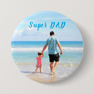 Badge Rond 7,6 Cm Photo personnalisée et texte votre propre concept