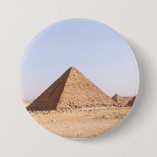 Badge Rond 7,6 Cm Photographie des pyramides de Gizeh