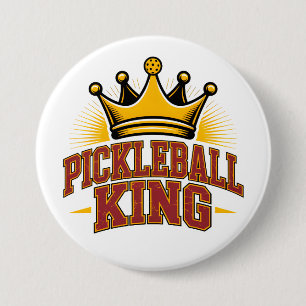 Badge Rond 7,6 Cm Pickleball King