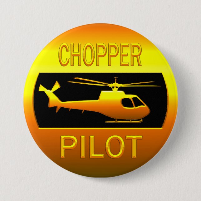 Badge Rond 7,6 Cm Pilote de couperet (Devant)