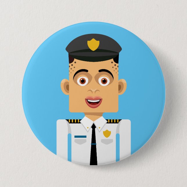 Badge Rond 7,6 Cm Piloto (Devant)